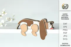 Funny Animal Shelf Sitter Decor Laser Cut. Dog SVG Product Image 1