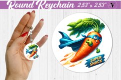 Round keychain sublimation | Funny animals| Easter Product Image 1