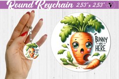 Round keychain sublimation | Funny animals| Easter Product Image 1