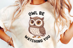 Owl Be Watching You Sublimation Design Product Image 1