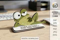 Funny Animal Stand Laser Cut. Stand Decor. Frog SVG Product Image 1