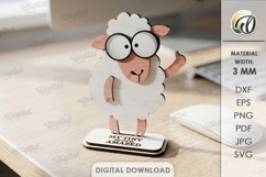 Funny Animal Stand Laser Cut. Stand Decor. Lamb SVG Product Image 1