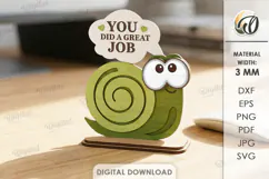 Funny Animal Stand Laser Cut. Stand Decor. Snail SVG Product Image 1