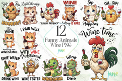 Funny Animals Wine Clipart PNG Clipart Product Image 1
