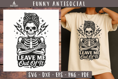 Funny Antisocial Skull SVG Sarcastic design