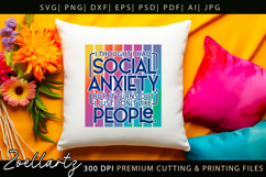 Funny Mental Health SVG Sarcastic Anxiety T-shirt Mug Design Product Image 6
