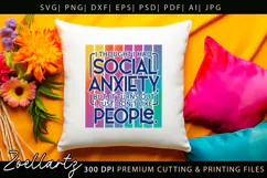 Funny Mental Health SVG Sarcastic Anxiety T-shirt Mug Design Product Image 6