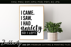 Mental Health Awareness SVG Funny Sarcastic Anxiety T-shirt Product Image 3