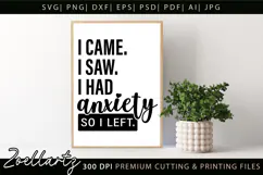 Mental Health Awareness SVG Funny Sarcastic Anxiety T-shirt Product Image 3