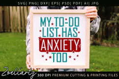 Funny Mental Health SVG Sarcastic Anxiety T-shirt Mug Design Product Image 4