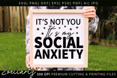 Mental Health Awareness SVG Funny Sarcastic Anxiety T-shirt Product Image 2