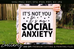 Mental Health Awareness SVG Funny Sarcastic Anxiety T-shirt Product Image 2