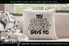 Funny Mental Health SVG Sarcastic Anxiety T-shirt Mug Design Product Image 6