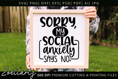 Sarcastic Mental Health SVG Funny Anxiety T-shirt Mug Design Product Image 2