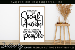 Sarcastic Mental Health SVG Funny Anxiety T-shirt Mug Design Product Image 3