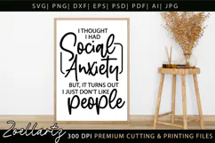 Sarcastic Mental Health SVG Funny Anxiety T-shirt Mug Design Product Image 3