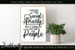 Funny Mental Health SVG Sarcastic Anxiety T-shirt Mug Design Product Image 3