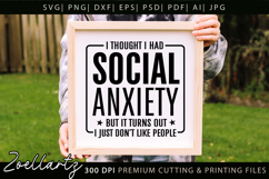 Sarcastic Mental Health SVG Funny Anxiety T-shirt Mug Design Product Image 3