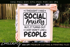 Sarcastic Mental Health SVG Funny Anxiety T-shirt Mug Design Product Image 3