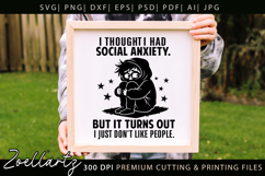 Sarcastic Mental Health SVG Funny Anxiety T-shirt Mug Design Product Image 4