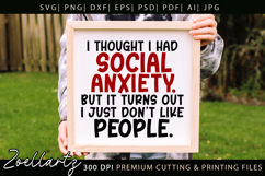 Funny Mental Health SVG Sarcastic Anxiety T-shirt Mug Design Product Image 4