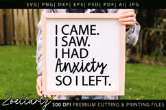 Funny Mental Health SVG Sarcastic Anxiety T-shirt Mug Design Product Image 3