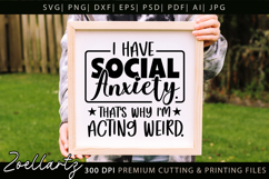 Mental Health Awareness SVG Funny Sarcastic Anxiety T-shirt Product Image 3