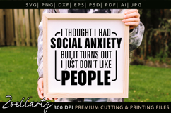 Funny Mental Health SVG Sarcastic Anxiety T-shirt Mug Design Product Image 5
