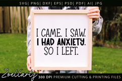 Funny Mental Health SVG Sarcastic Anxiety T-shirt Mug Design Product Image 2