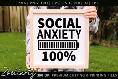 Mental Health Awareness SVG Funny Sarcastic Anxiety T-shirt Product Image 2