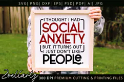 Sarcastic Mental Health SVG Funny Anxiety T-shirt Mug Design Product Image 6