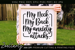 Funny Mental Health SVG Sarcastic Anxiety T-shirt Mug Design Product Image 2