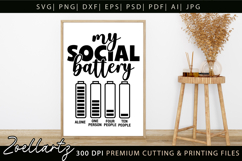 Funny Mental Health SVG Sarcastic Anxiety T-shirt Mug Design Product Image 4