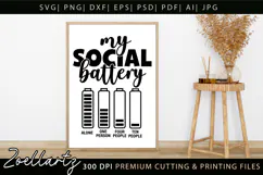 Funny Mental Health SVG Sarcastic Anxiety T-shirt Mug Design Product Image 4