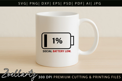 Funny Mental Health SVG Sarcastic Anxiety T-shirt Mug Design Product Image 3
