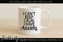 Funny Mental Health SVG Sarcastic Anxiety T-shirt Mug Design Product Image 4