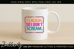 Funny Mental Health SVG Sarcastic Anxiety T-shirt Mug Design Product Image 5