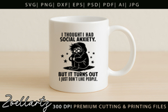 Sarcastic Mental Health SVG Funny Anxiety T-shirt Mug Design Product Image 5