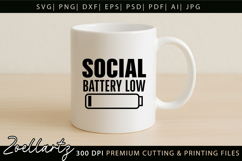 Funny Mental Health SVG Sarcastic Anxiety T-shirt Mug Design Product Image 3