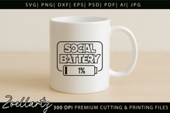 Funny Mental Health SVG Sarcastic Anxiety T-shirt Mug Design Product Image 3