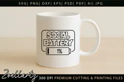 Funny Mental Health SVG Sarcastic Anxiety T-shirt Mug Design Product Image 3