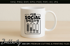 Funny Mental Health SVG Sarcastic Anxiety T-shirt Mug Design Product Image 2