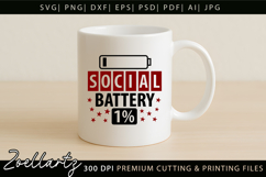 Funny Mental Health SVG Sarcastic Anxiety T-shirt Mug Design Product Image 3