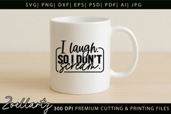 Funny Mental Health SVG Sarcastic Anxiety T-shirt Mug Design Product Image 4