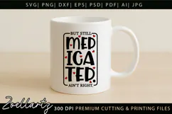 Funny Mental Health SVG Sarcastic Anxiety T-shirt Mug Design Product Image 3