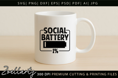 Funny Mental Health SVG Sarcastic Anxiety T-shirt Mug Design Product Image 5
