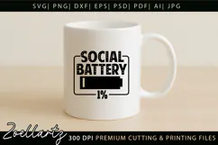 Funny Mental Health SVG Sarcastic Anxiety T-shirt Mug Design Product Image 5