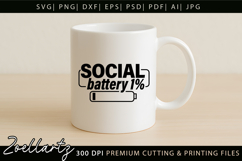 Funny Mental Health SVG Sarcastic Anxiety T-shirt Mug Design Product Image 2