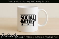 Funny Mental Health SVG Sarcastic Anxiety T-shirt Mug Design Product Image 2