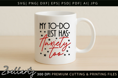Funny Mental Health SVG Sarcastic Anxiety T-shirt Mug Design Product Image 5